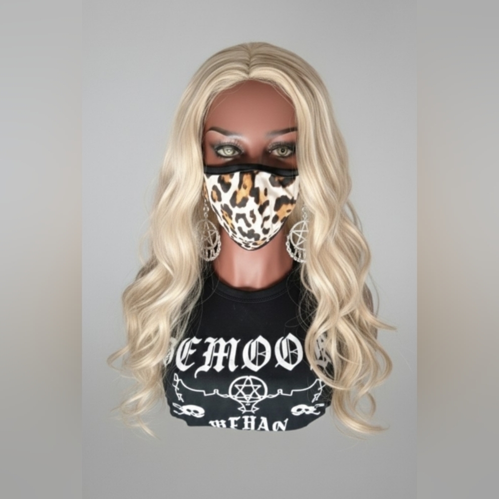 Animal Leopard Cowgirl Print Face Mask